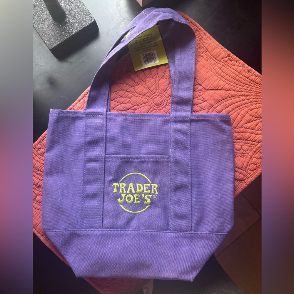 Trader Joe's Mini Canvas Tote Bag - Halloween 2025 - Purple - NEW